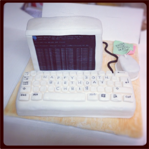 Retro computer cake